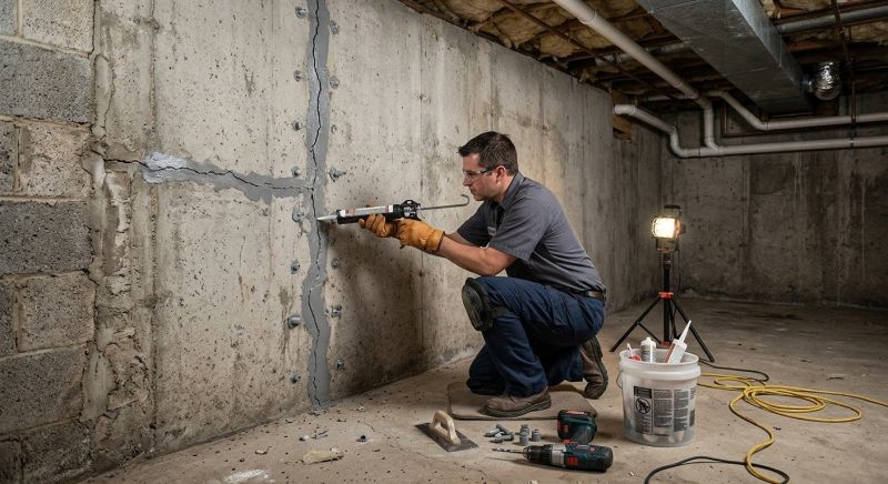 Basement Crack Repair in West Haven, CT