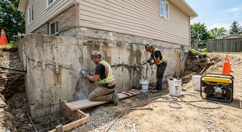 Concrete Foundation Repair in Sandy Hook, CT