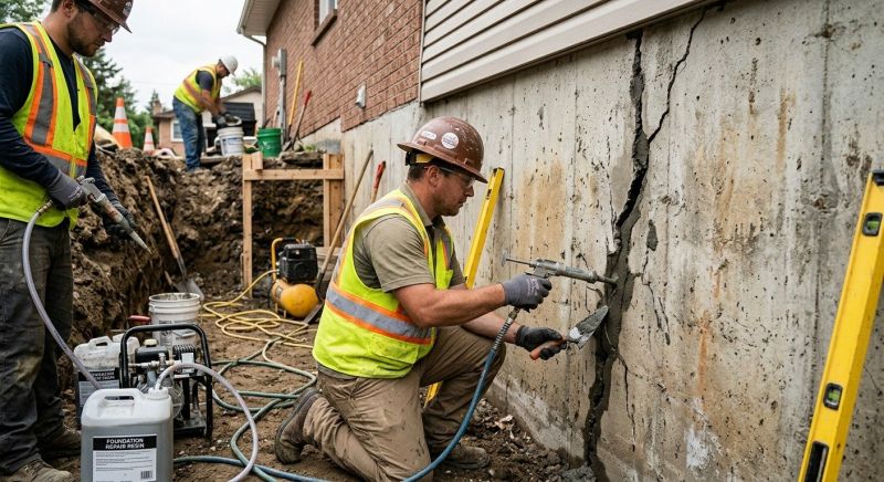 Cracked Foundation Repair in East Haven, CT