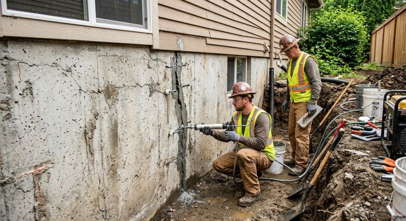 Cracked Foundation Repair in Oxford, CT