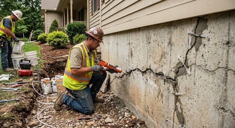 Cracked Foundation Repair in Stratford, CT