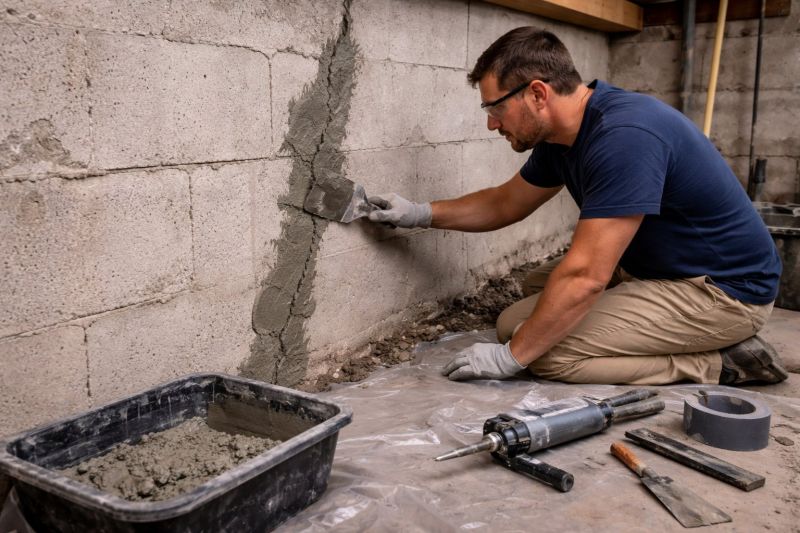 Foundation Crack Repair in Watertown, CT