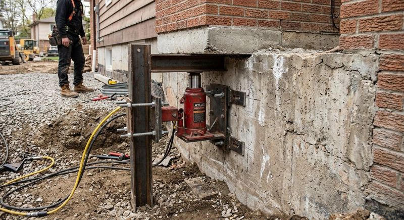 Foundation Jacking in Woodbury, CT