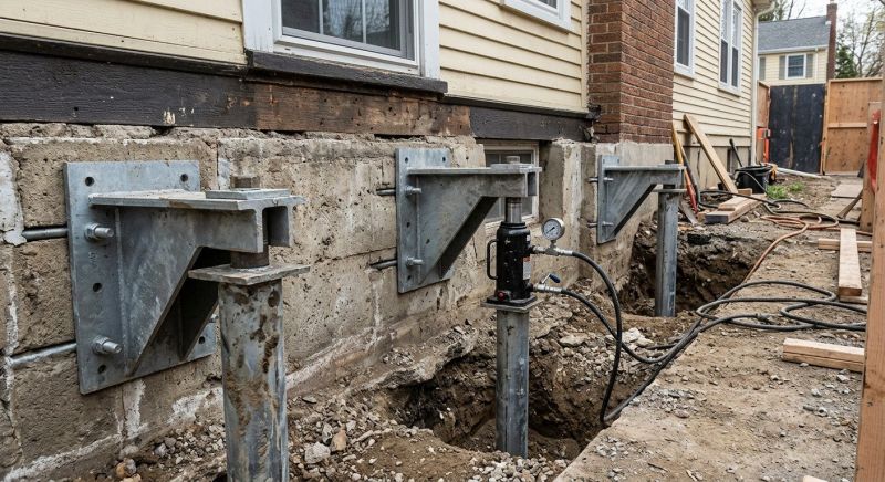 Foundation Pier Leveling in West Haven, CT