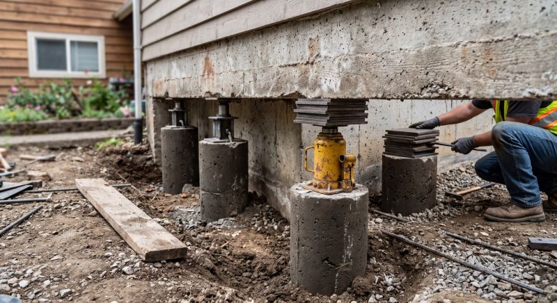 Foundation Pier Leveling in West Haven, CT