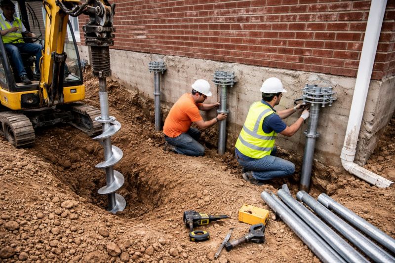 Helical Piers Installation in West Haven, CT