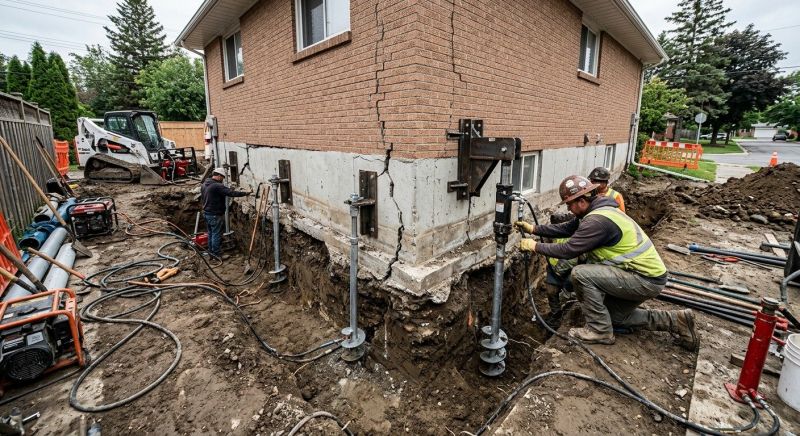 Sinking Foundation Repair in Durham, CT