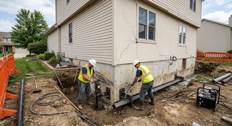 Sinking Foundation Repair in North Haven, CT