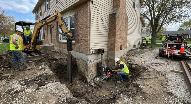 Sinking Foundation Repair in Oxford, CT